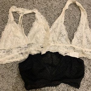 White and Black Bralettes